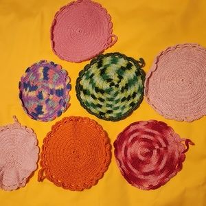 Vintage crochet potholders